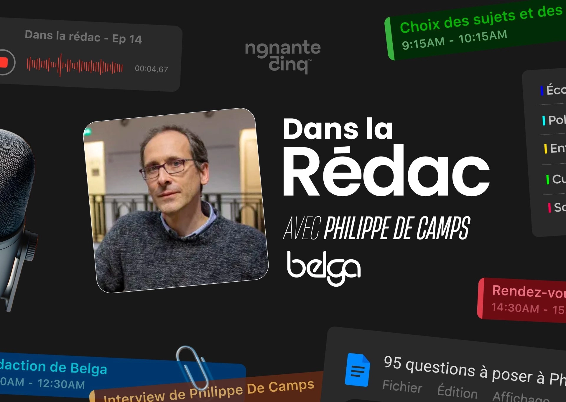 “Dans la Rédac” de Belga avec Philippe De Camps