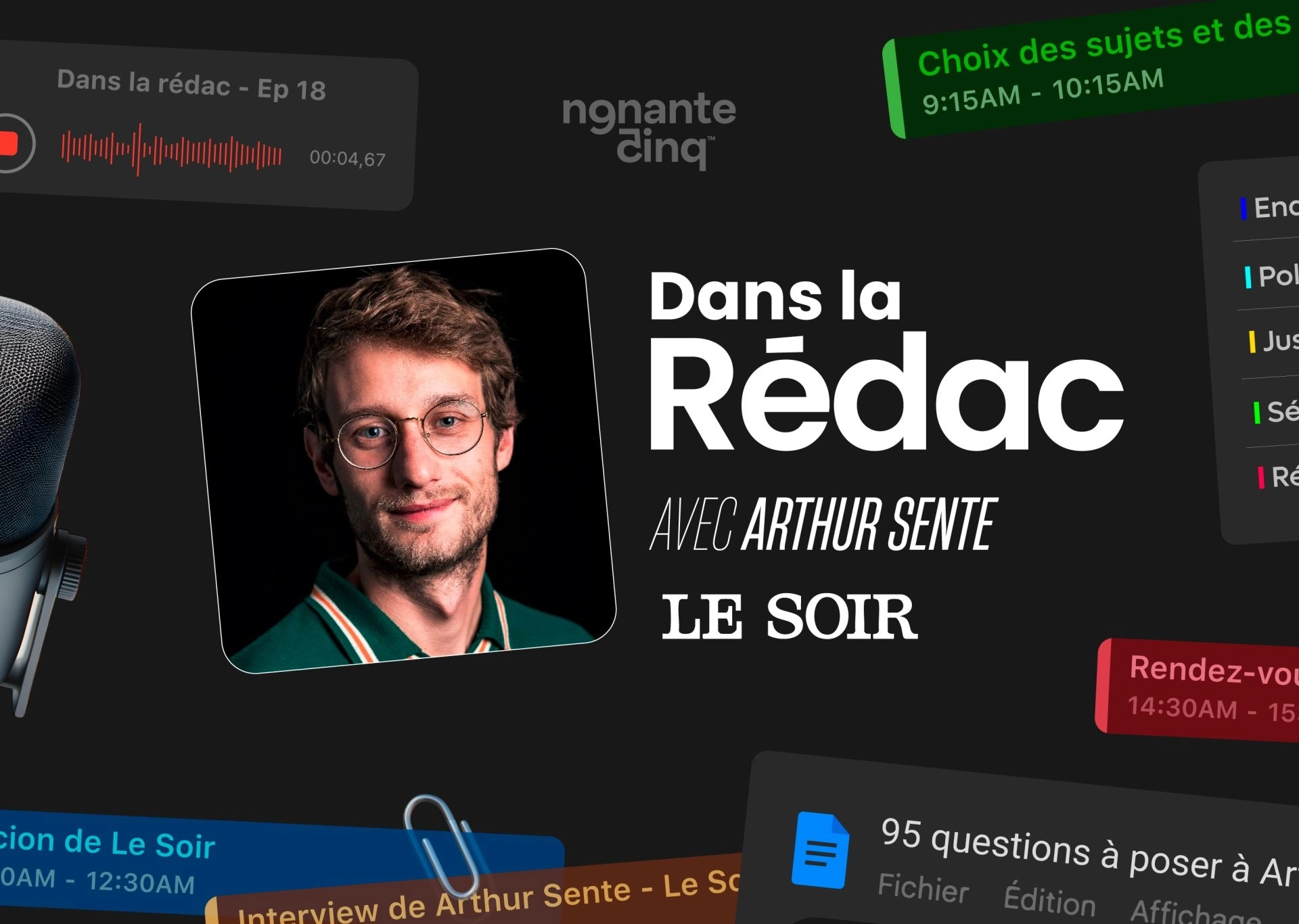 “Dans la Rédac” du Soir avec Arthur Sente