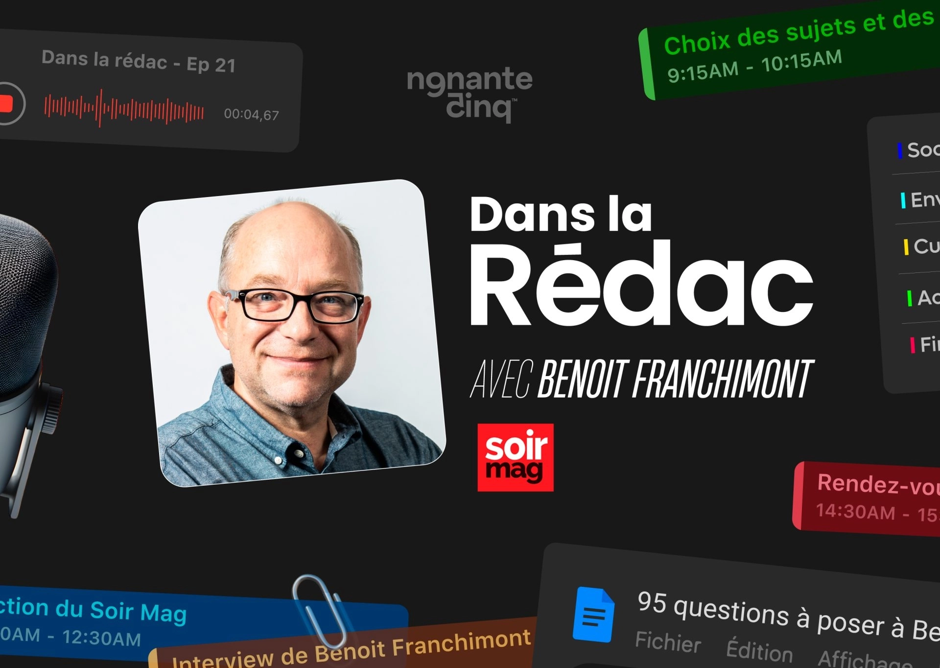 “Dans la Rédac” du Soir Mag avec Benoit Franchimont